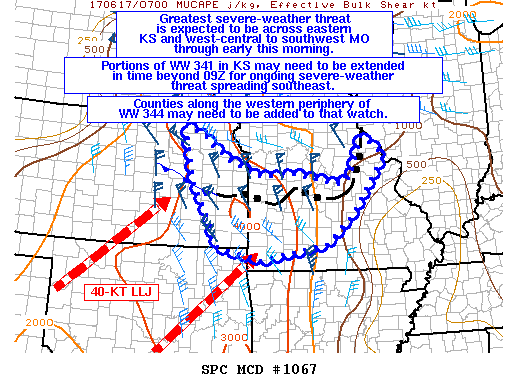 Mesoscale Discussion 1067