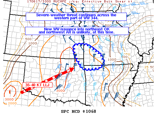 Mesoscale Discussion 1068