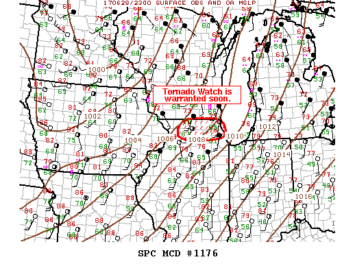 Mesoscale Discussion 1176