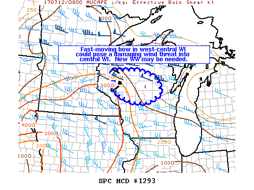Mesoscale Discussion 1293