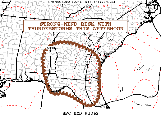 Mesoscale Discussion 1362