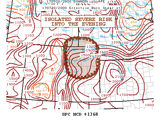 Mesoscale Discussion 1368