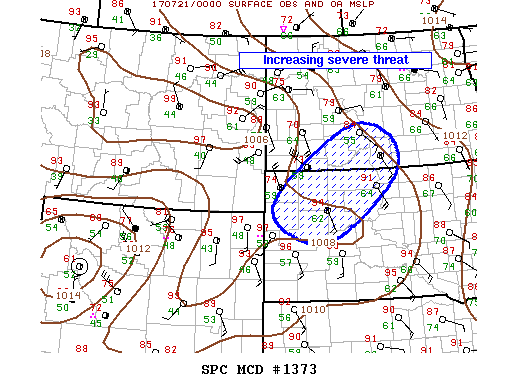Mesoscale Discussion 1373