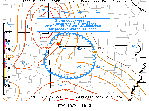Mesoscale Discussion 1523
