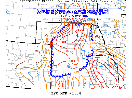 Mesoscale Discussion 1534