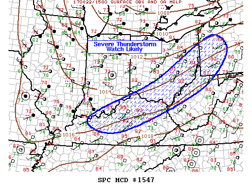 Mesoscale Discussion 1547