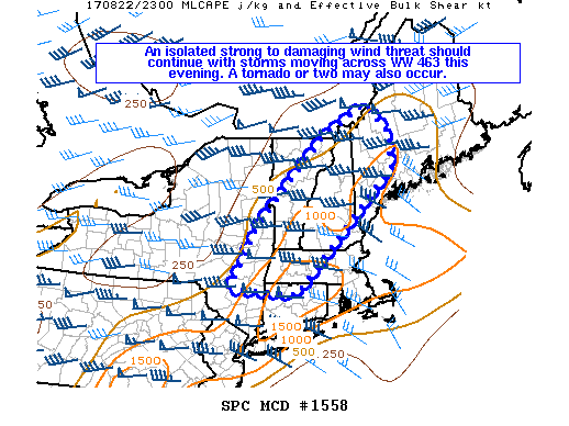 Mesoscale Discussion 1558
