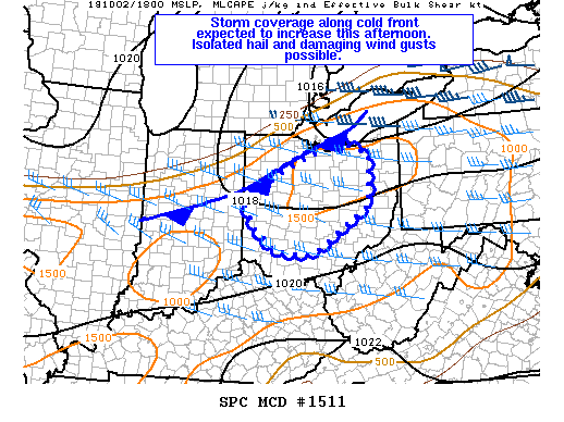 Mesoscale Discussion 1511