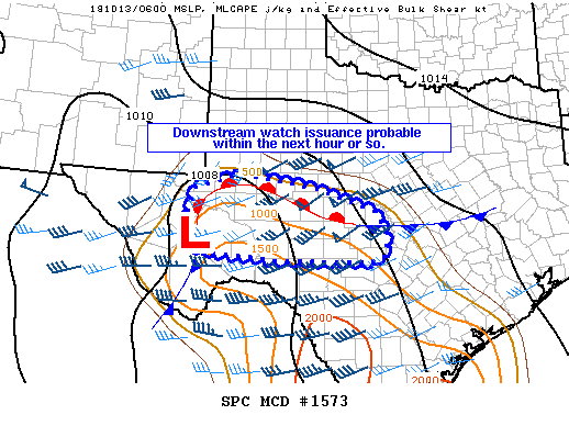 Mesoscale Discussion 1573