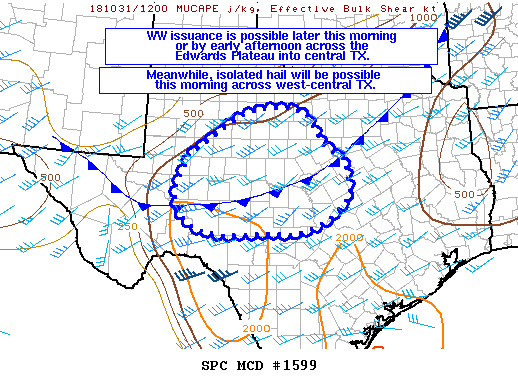 Mesoscale Discussion 1599