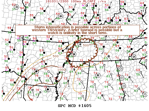 Mesoscale Discussion 1605