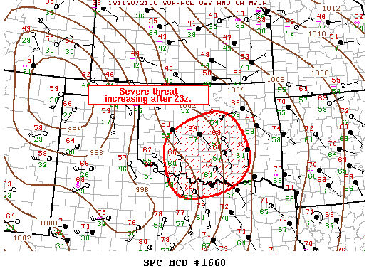 Mesoscale Discussion 1668