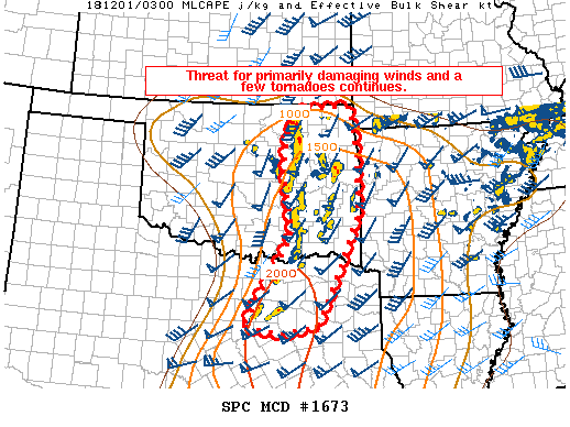 Mesoscale Discussion 1673