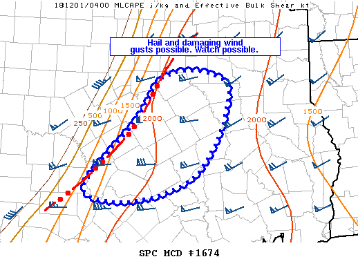 Mesoscale Discussion 1674