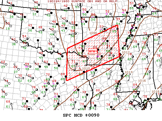 Mesoscale Discussion 90