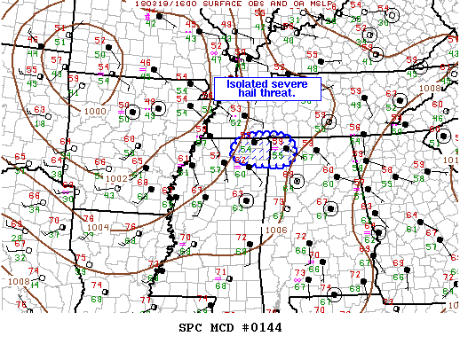 Mesoscale Discussion 144