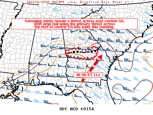 Mesoscale Discussion 154