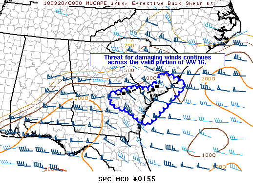 Mesoscale Discussion 155