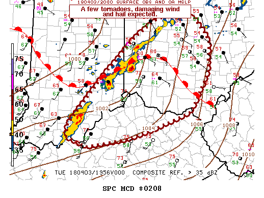 Mesoscale Discussion 208