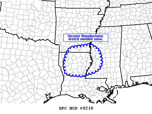 Mesoscale Discussion 210