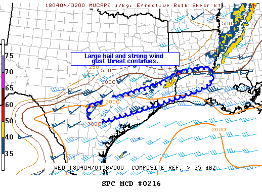 Mesoscale Discussion 216