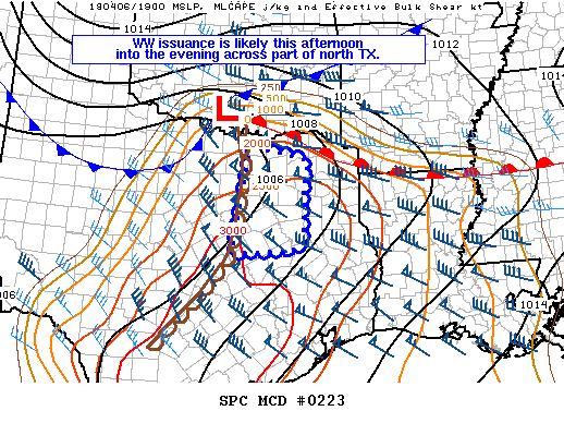 Mesoscale Discussion 223