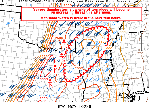Mesoscale Discussion 238