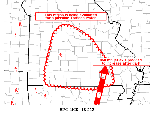 Mesoscale Discussion 242
