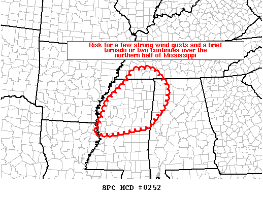 Mesoscale Discussion 252