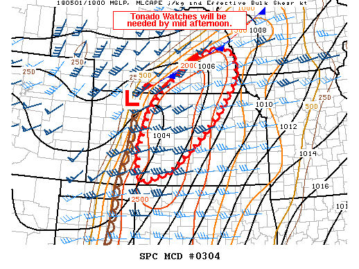 Mesoscale Discussion 304