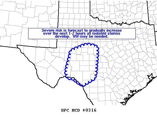 Mesoscale Discussion 316