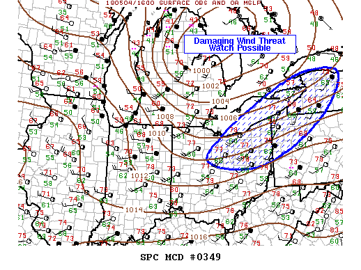 Mesoscale Discussion 349