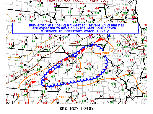 Mesoscale Discussion 409