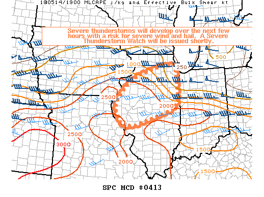 Mesoscale Discussion 413