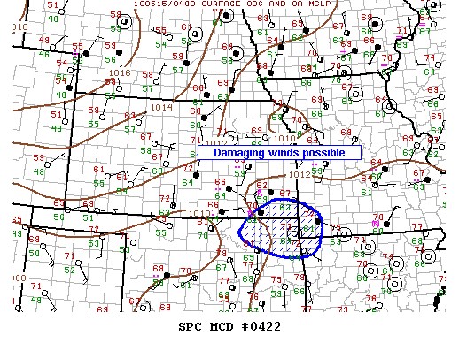 Mesoscale Discussion 422