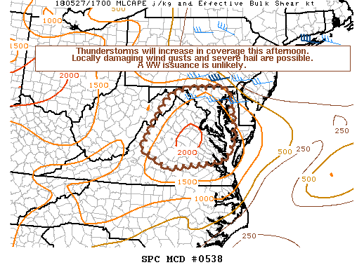 Mesoscale Discussion 538