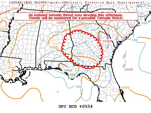 Mesoscale Discussion 554