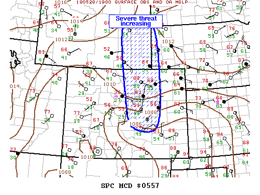 Mesoscale Discussion 557