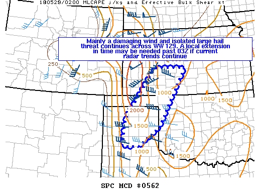 Mesoscale Discussion 562