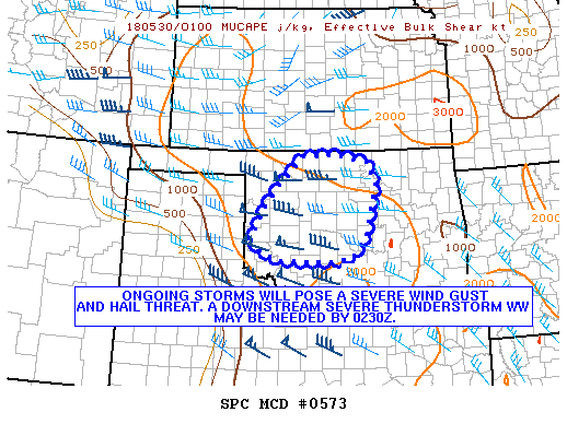 Mesoscale Discussion 573