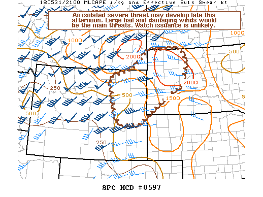 Mesoscale Discussion 597