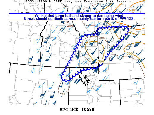 Mesoscale Discussion 598