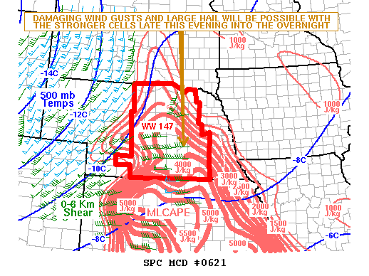 Mesoscale Discussion 621