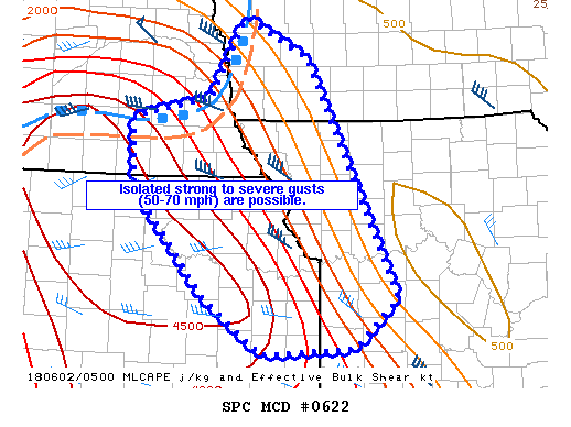Mesoscale Discussion 622