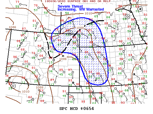 Mesoscale Discussion 654