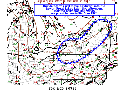 Mesoscale Discussion 722