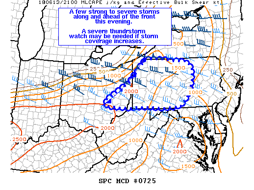 Mesoscale Discussion 725