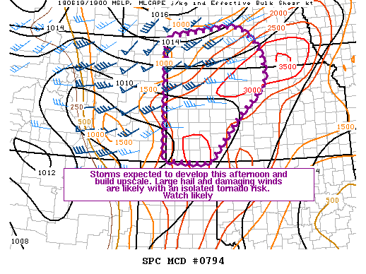 Mesoscale Discussion 794