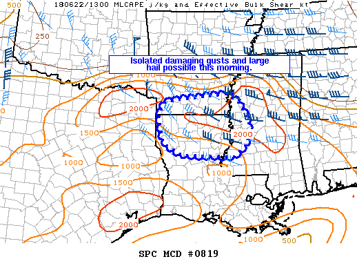 Mesoscale Discussion 819