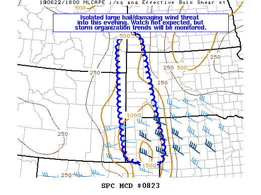 Mesoscale Discussion 823